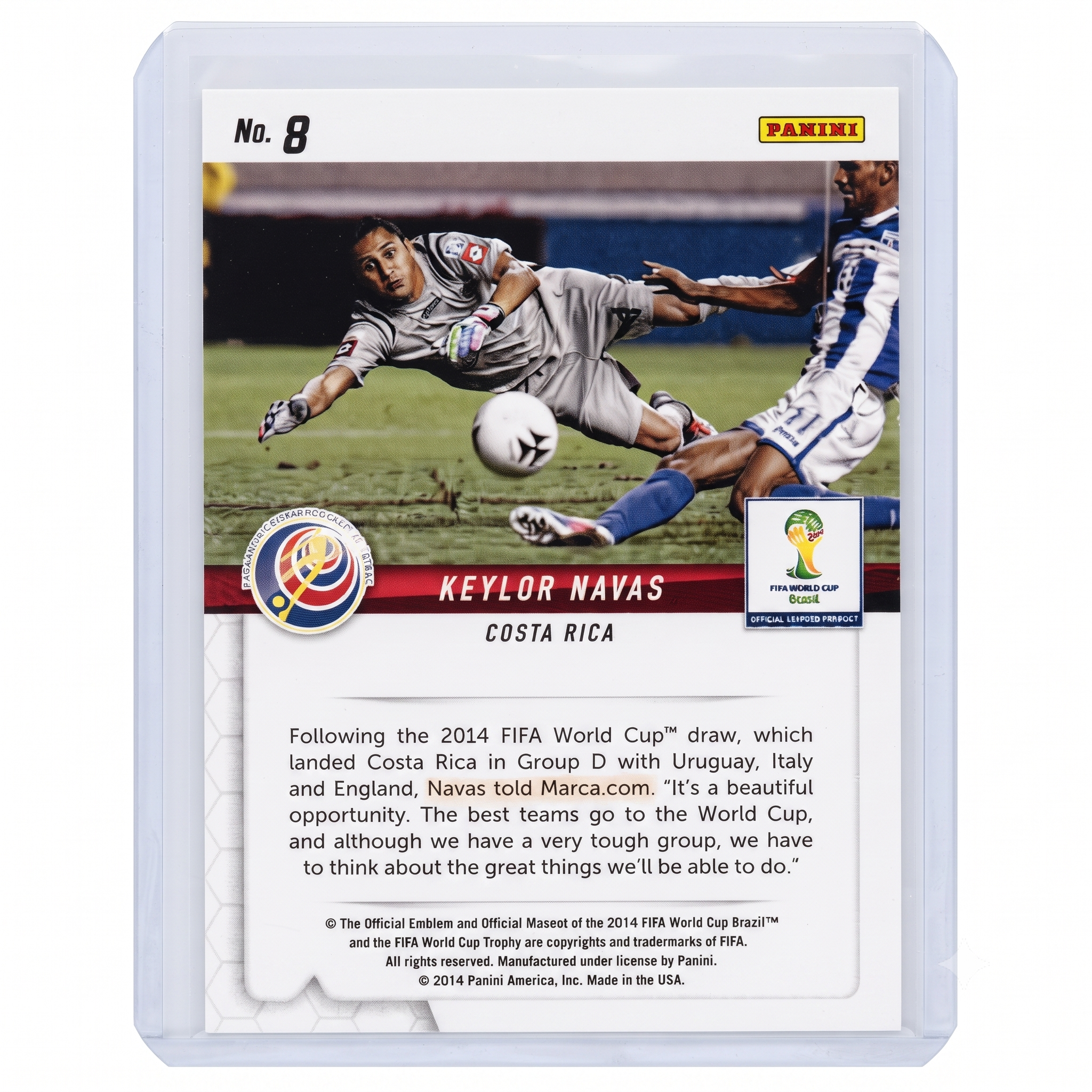 2014 Panini Prizm FWC Keylor Navas Guardians #8