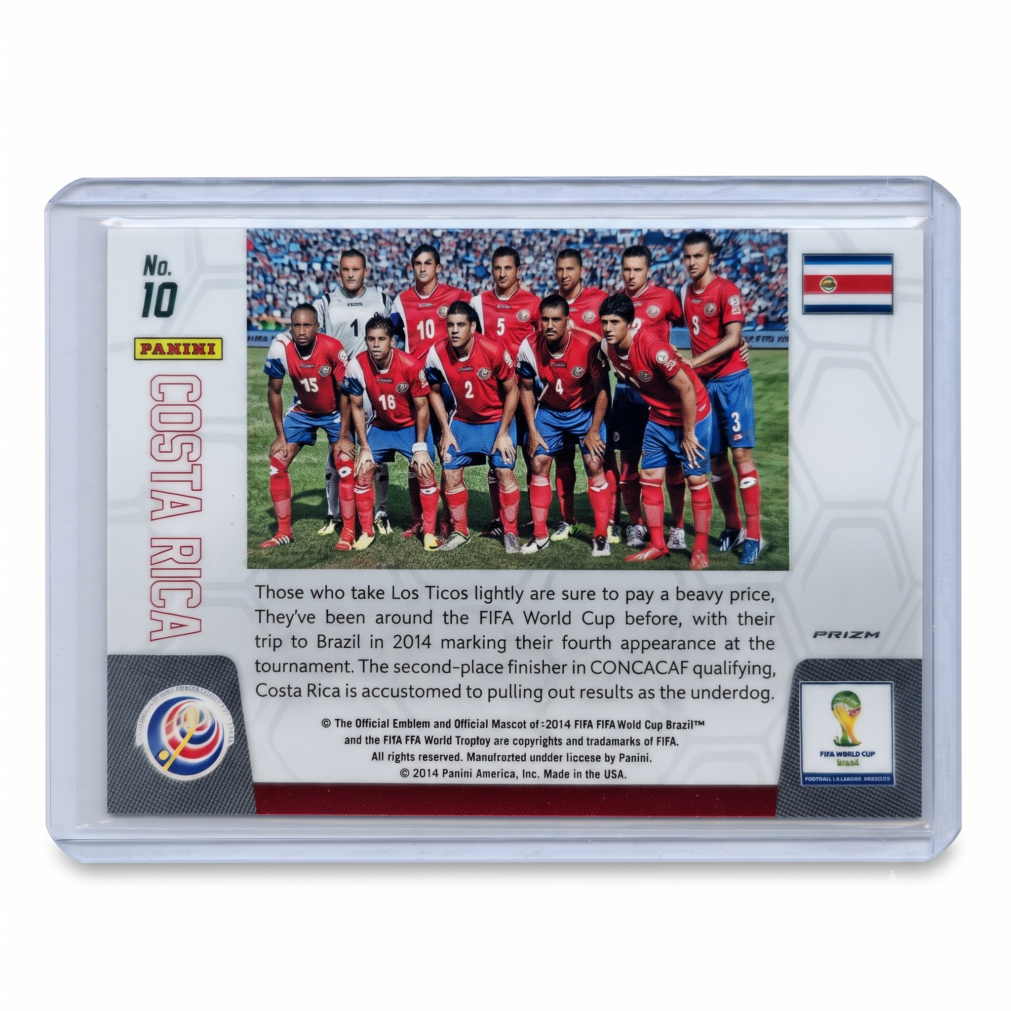 2014 Panini Prizm FWC Seleccion de Costa Rica Yellow & Red Prizm #10