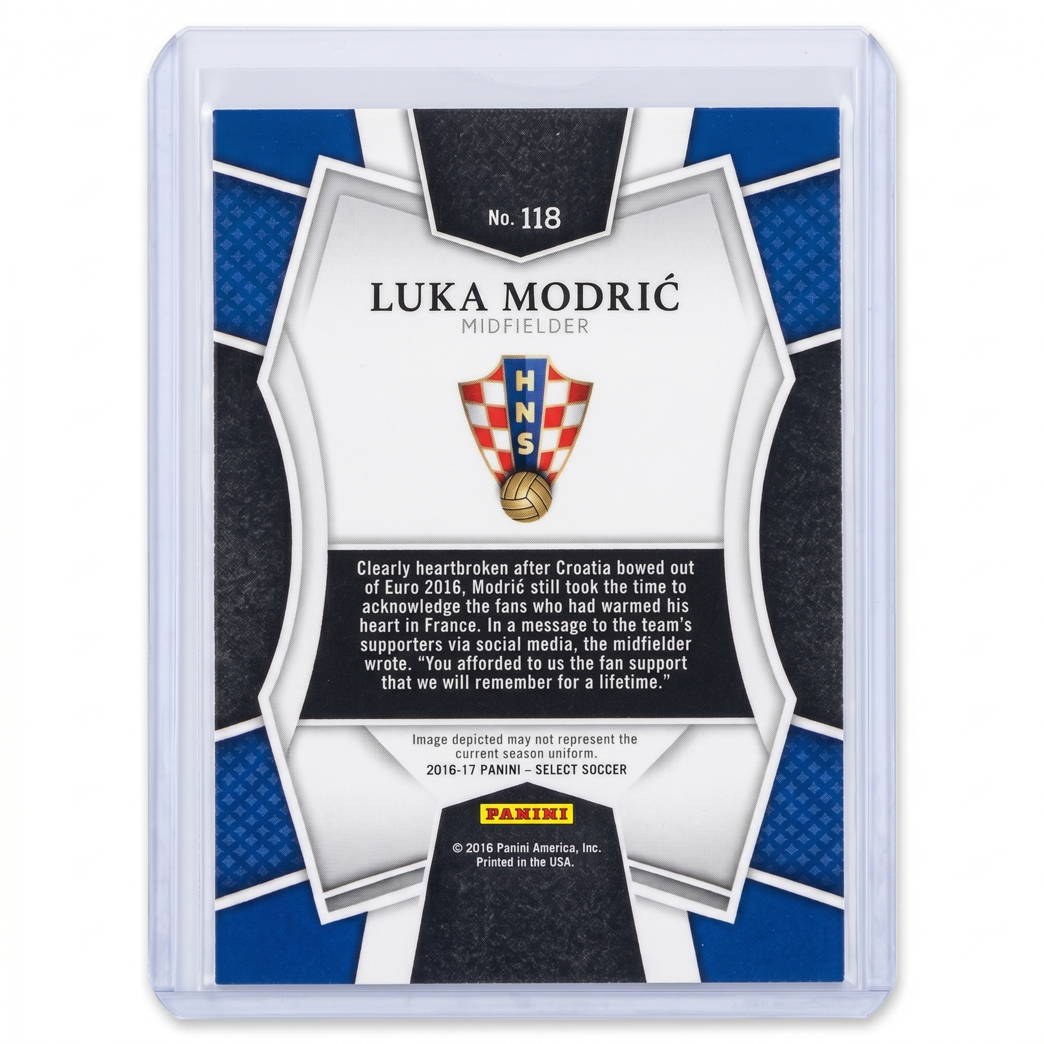 2016-17 Panini Select Luka Modric Multi Color Mezzanine #118