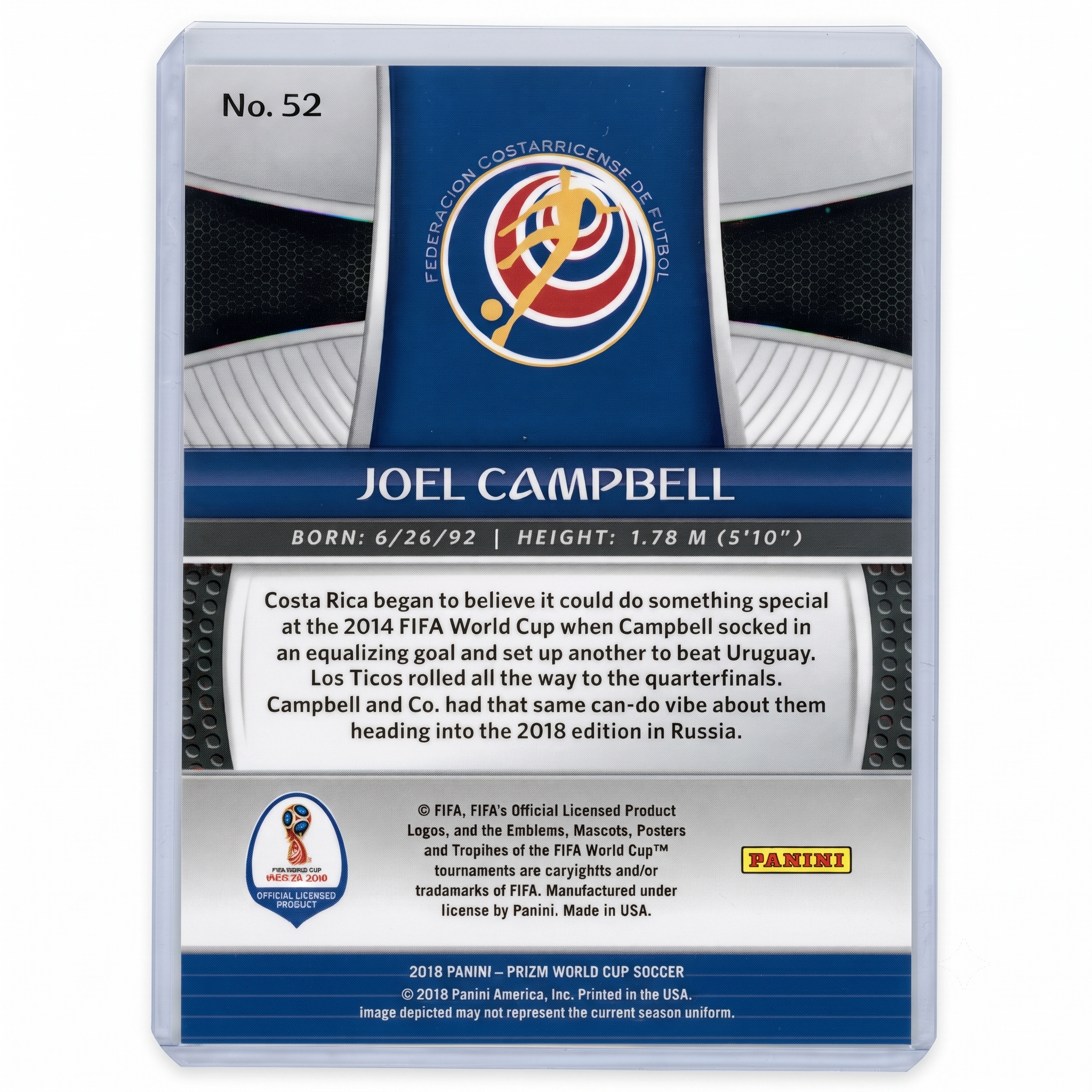 2018 Panini Prizm FWC Joel Campbell #52