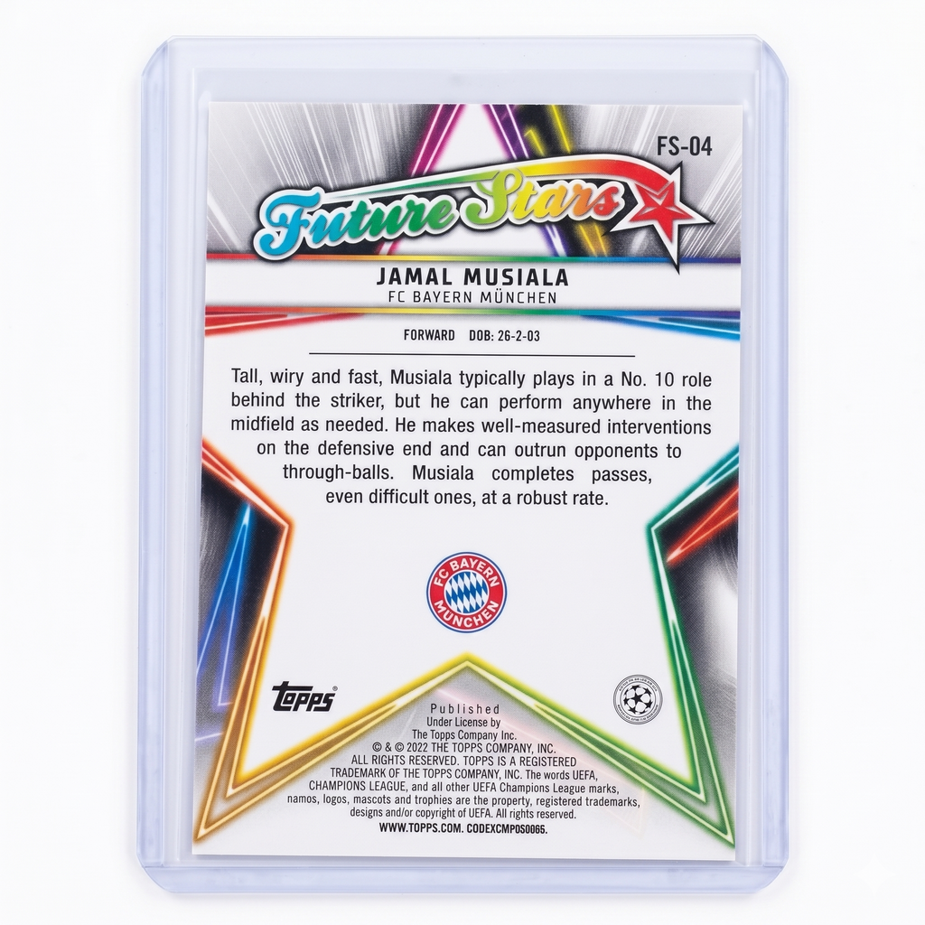 2021-22 Topps UEFA Champions League JAMAL MUSIALA RC FUTURE STARS #FS-04