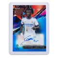 2021 TOPPS FINEST UCL EDUARDO CAMAVINGA AUTO BLUE REFRACTOR  146/150 BA-EC