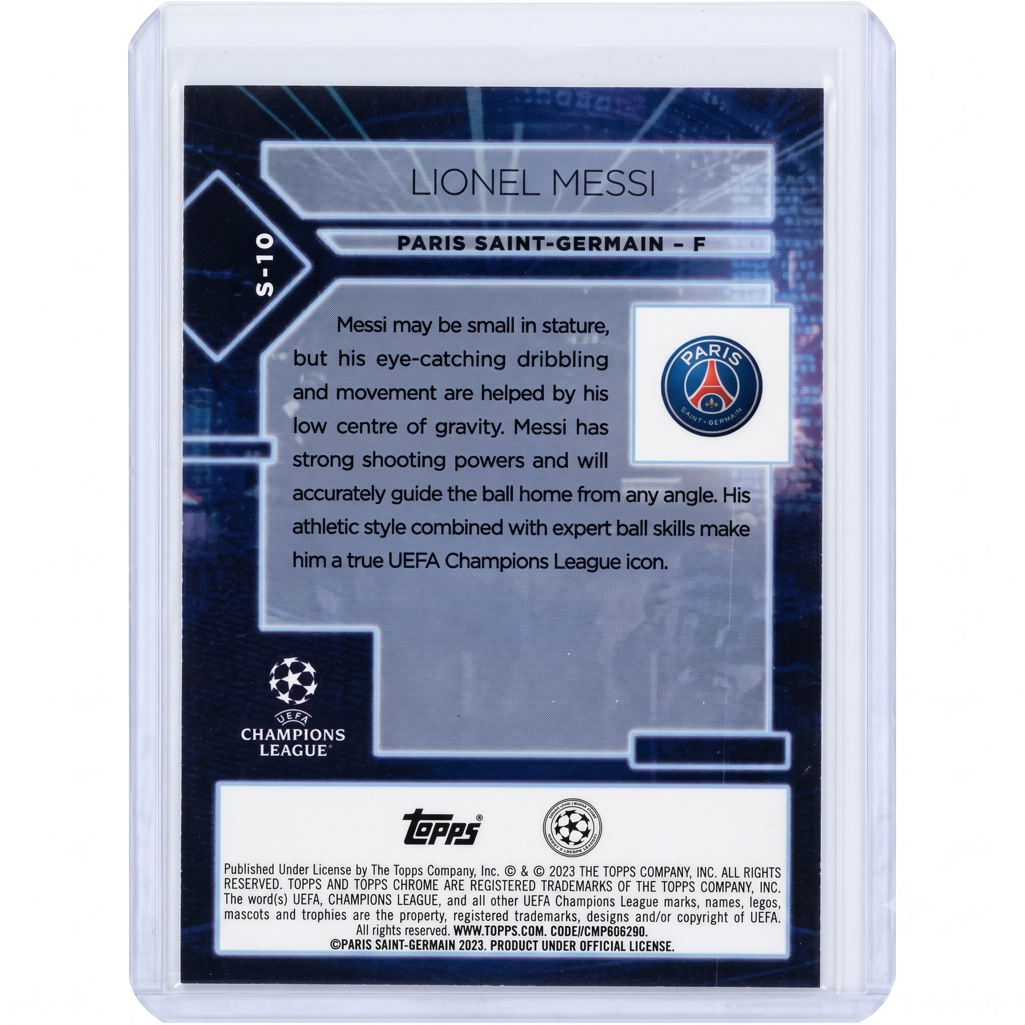 2022-23 Topps Chrome UEFA Lionel Messi Specimens #S-10