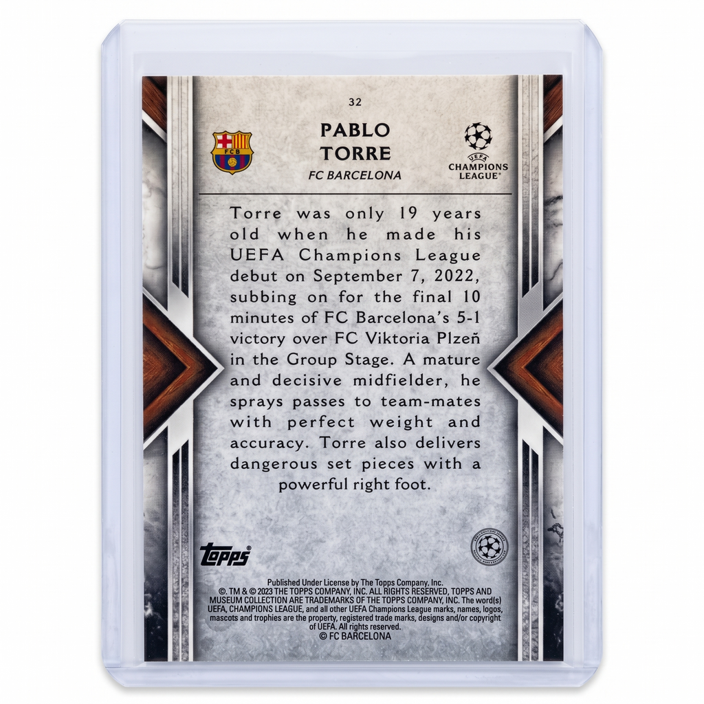 2022-23 Topps Museum Pablo Torre RC #32
