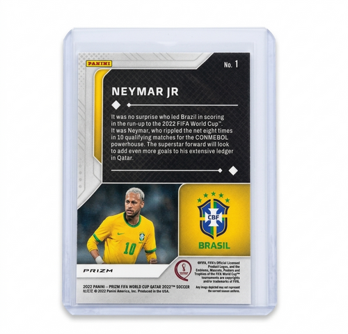 2022 Panini Prizm FWC 2022 Neymar Scorers Club Silver Prizm #1