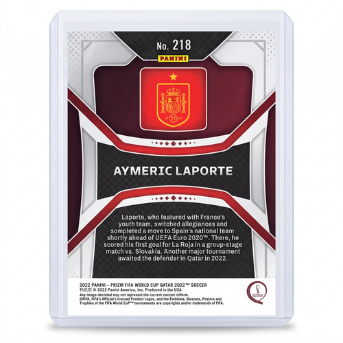 2022 Panini Prizm FWC QATAR22 Aymeric Laporte #218