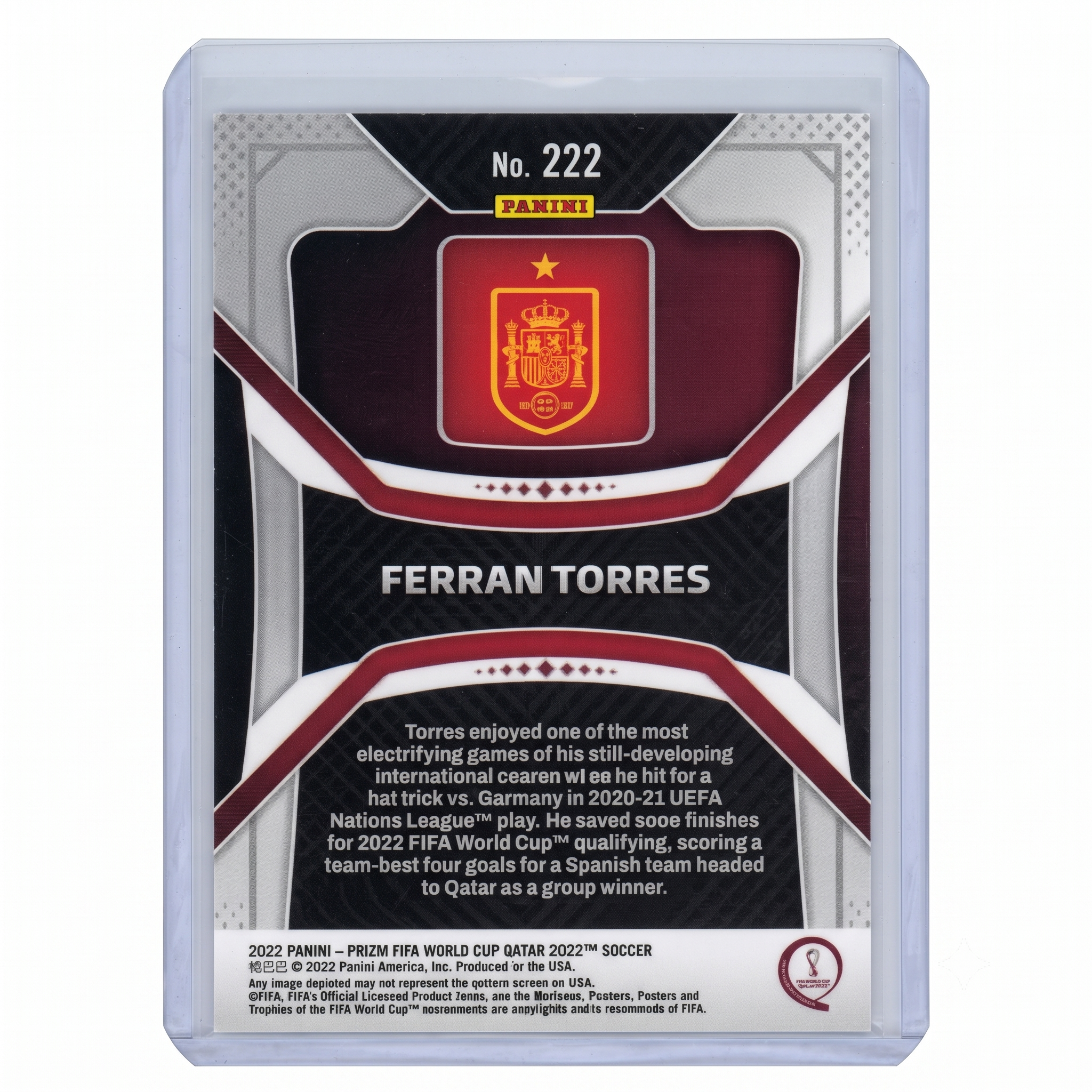 2022 Panini Prizm FWC QATAR22 Ferran Torres #222