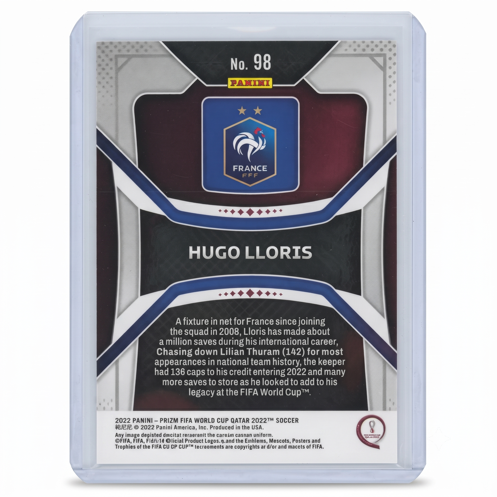 2022 Panini Prizm FWC QATAR22 Hugo Lloris #98