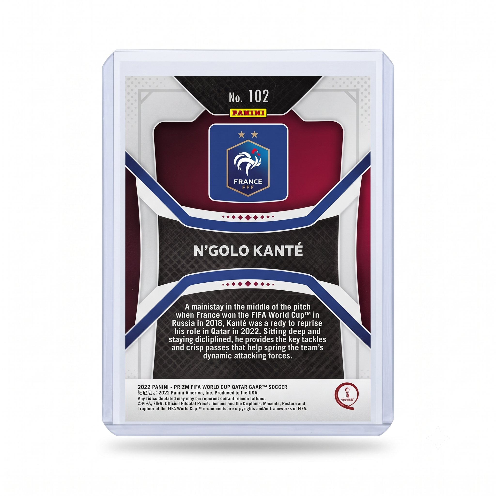 2022 Panini Prizm FWC QATAR22 N´Golo Kante #102