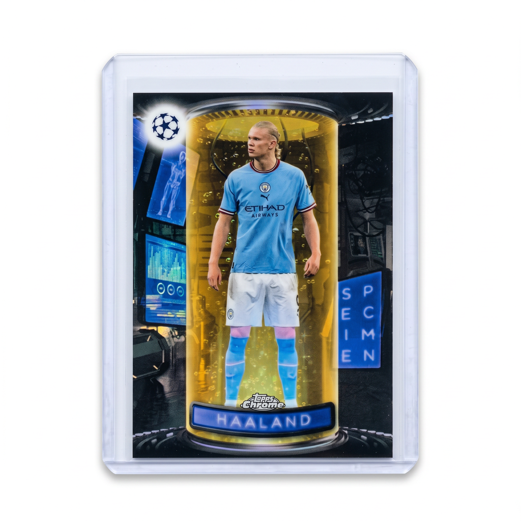 2022 Topps Chrome Erling Haaland Specimen Gold Refractor 36/50