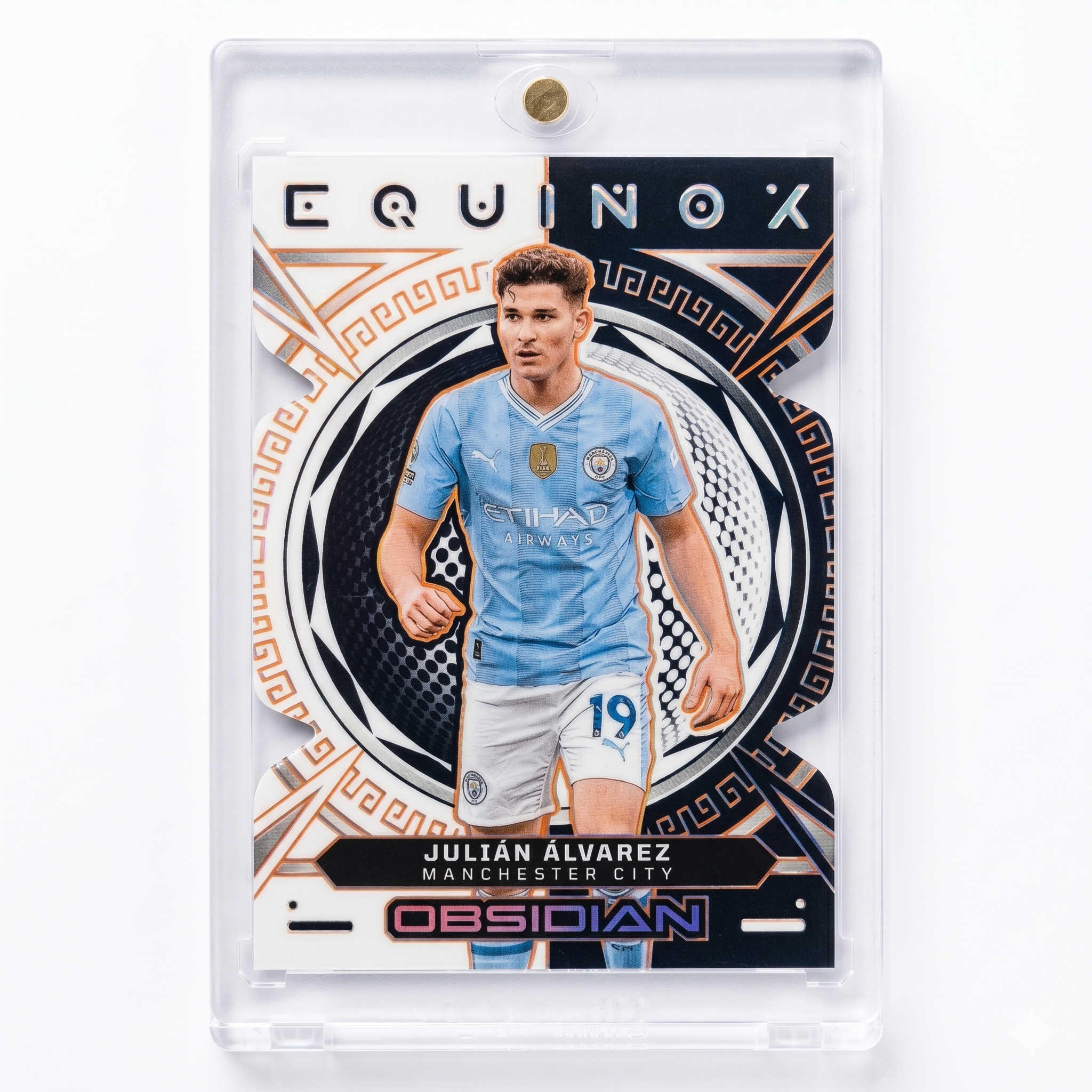 2023-24 PANINI OBSIDIAN JULIAN ALVAREZ EQUINOX ELECTRIC ETCH ORANGE 26/99  #9