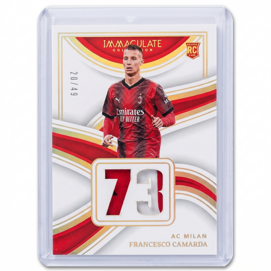 2023-24 Panini Immaculate Collection Francesco Camarda Jersey Numbers RC 20/49 #JN-FC