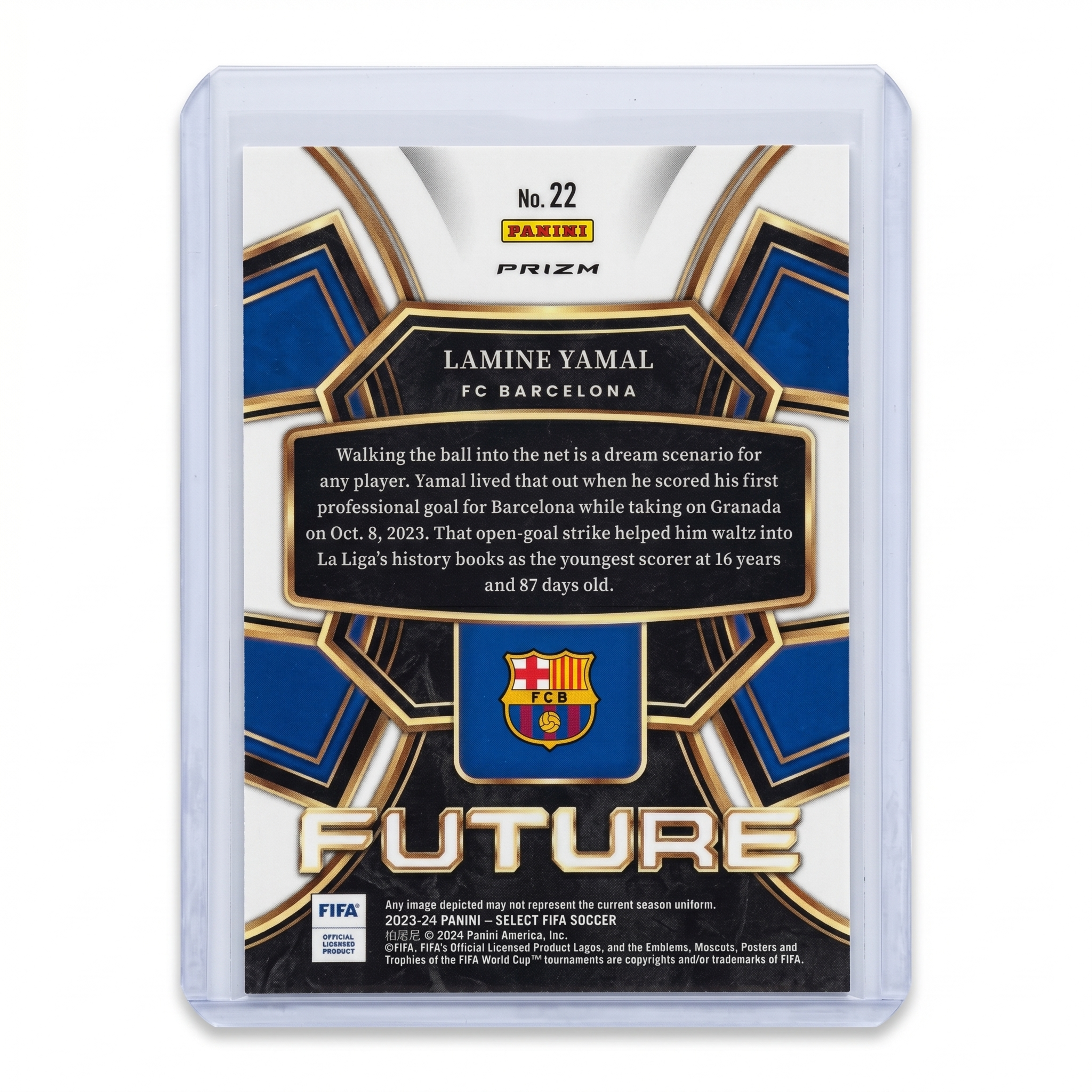 2023-24 Panini Select FIFA Lamine Yamal RC Future Silver Prizm #22