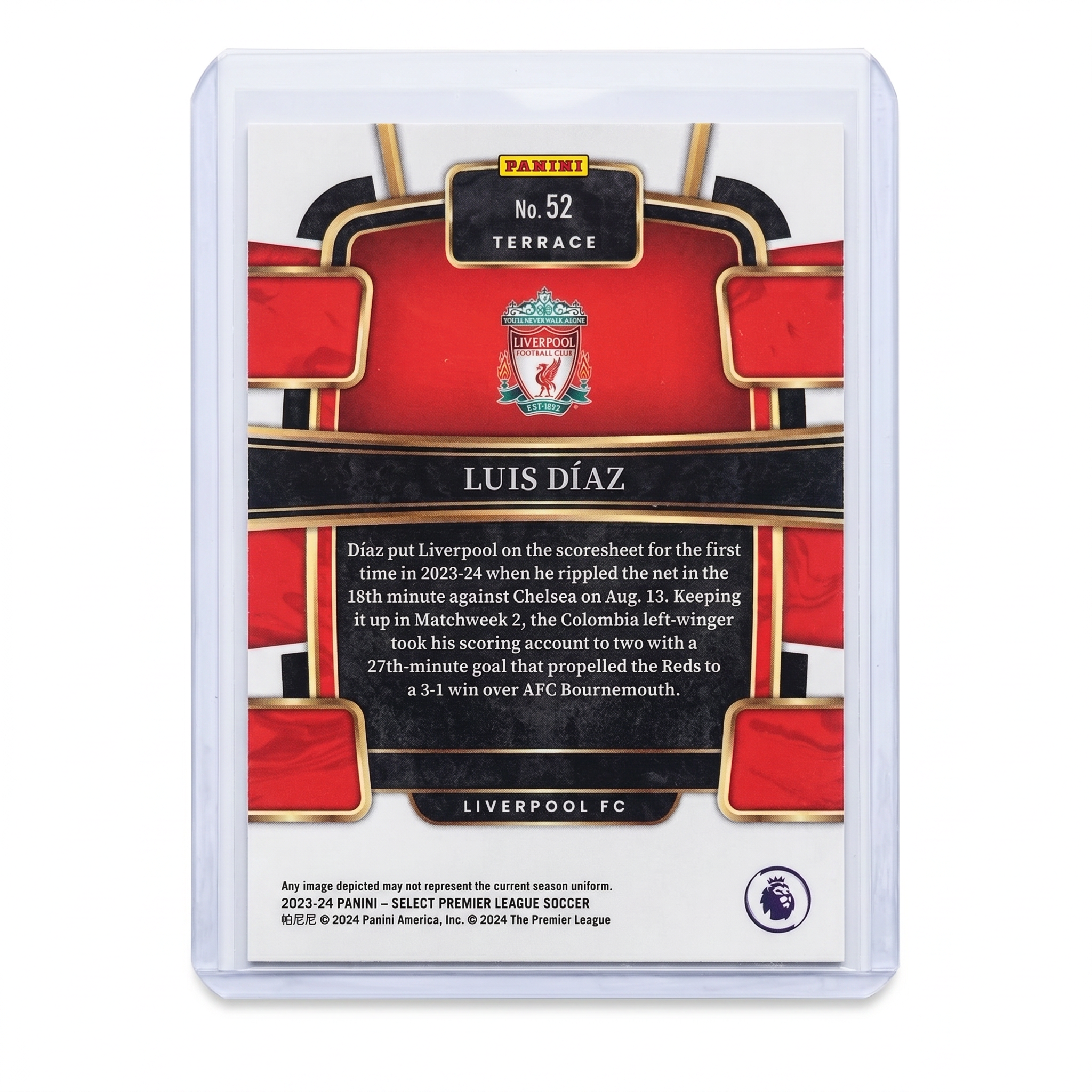 2023-24 Panini Select Premier League Terrace Blue Luis Diaz #52