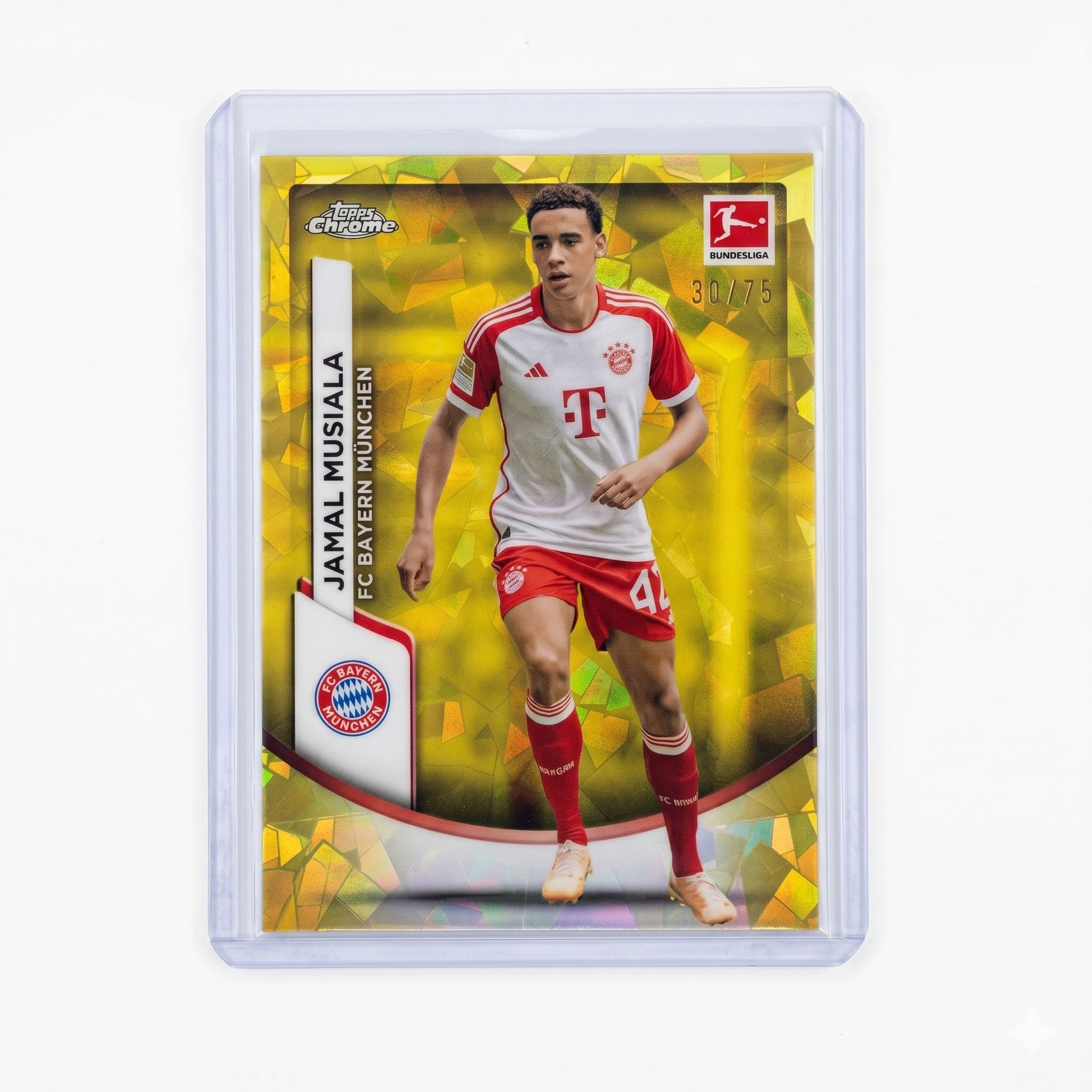 2023-24 Topps Chrome Bundesliga Jamal Musiala Sapphire Yellow 30/75 #IV-09