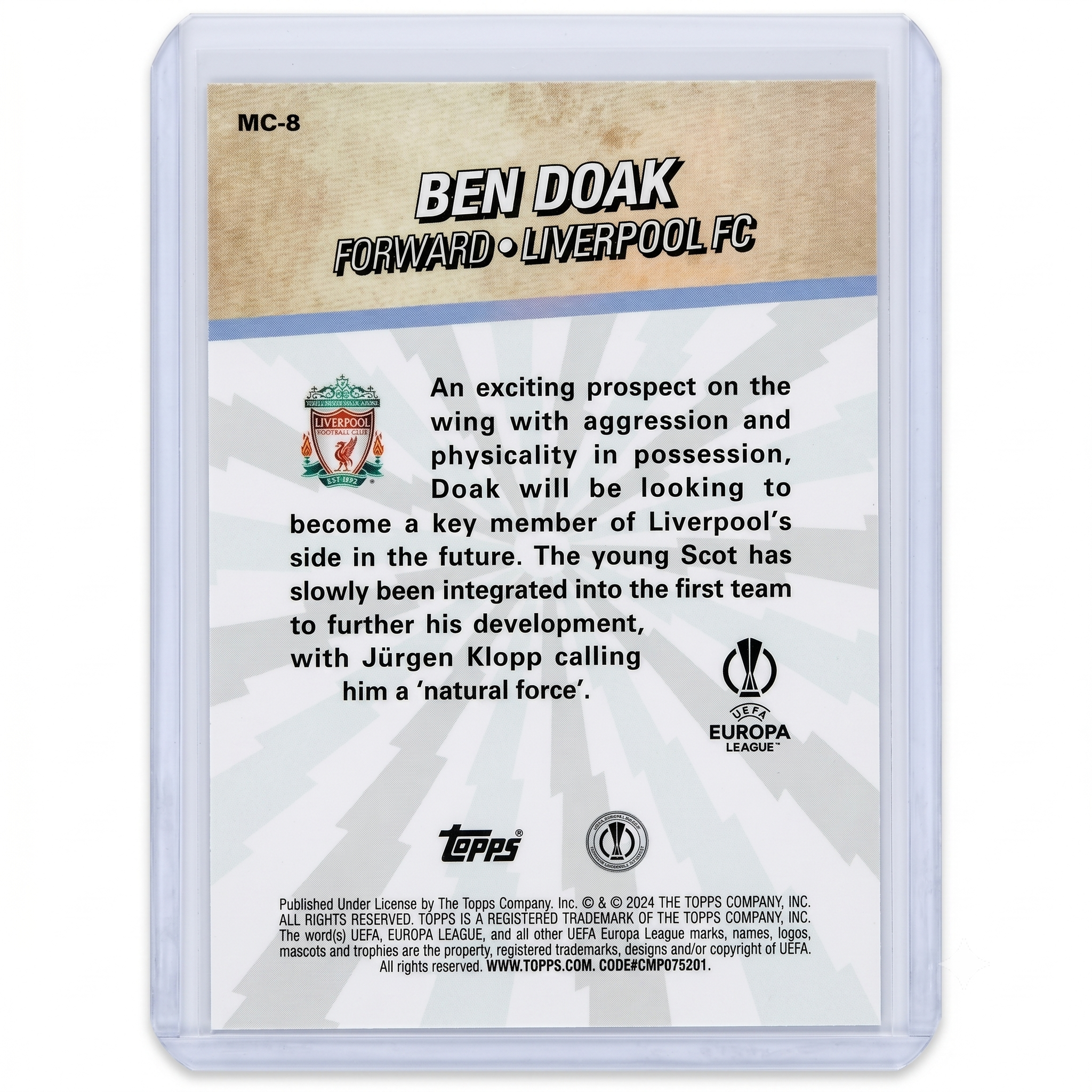23-24 Topps Chrome Merlin Ben Doak RC Merlin´s Chosen Ones #MC-8