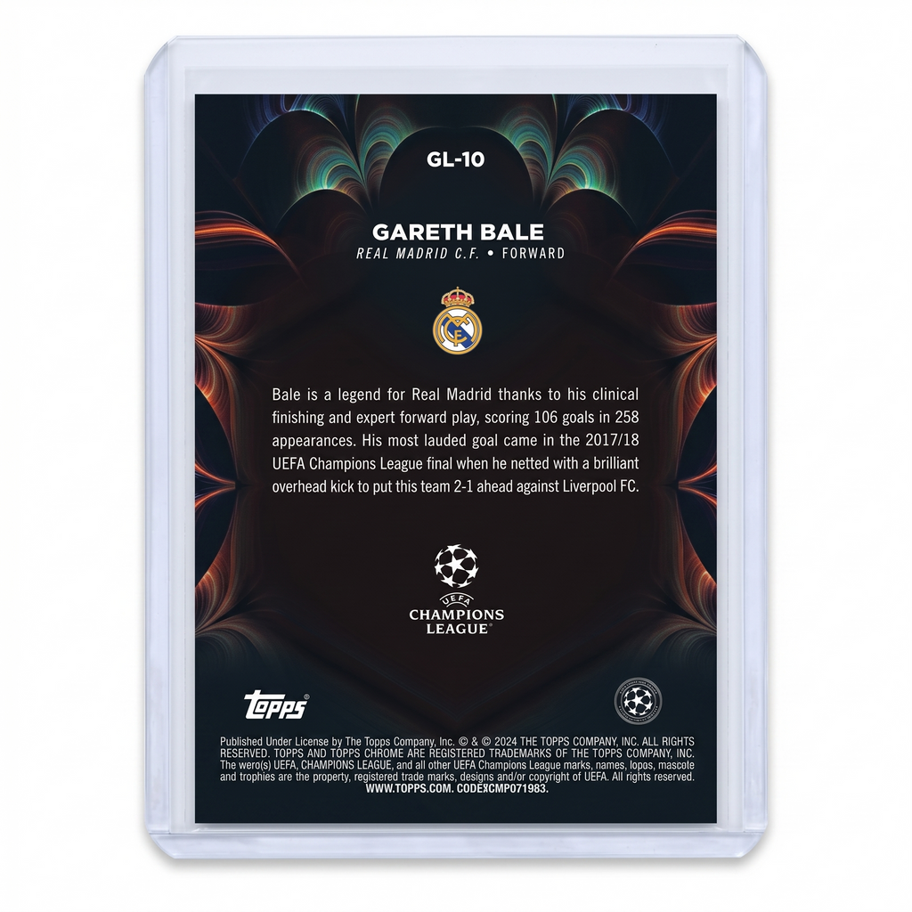 2023-24 Topps Chrome UEFA Club Competitions Gareth Bale Golazo #GL-10