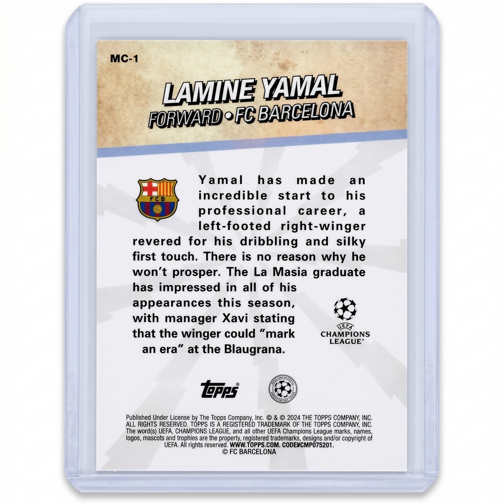 2023-24 Topps Merlin Merlin´s Chosen Ones Lamine Yamal RC #MC-1