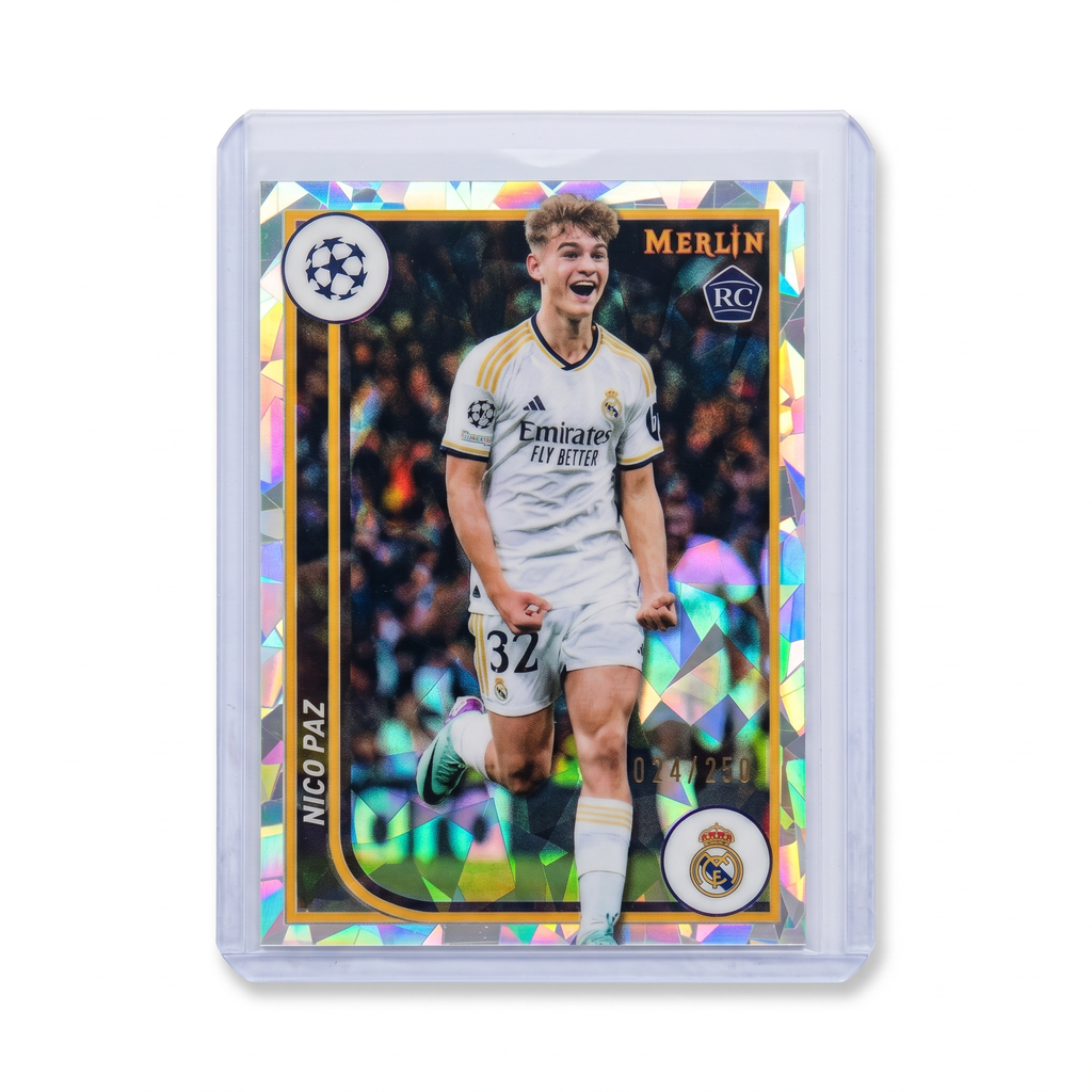 2023-24 Topps Merlin Uefa Club Competition - Nico Paz Atomic Refractor (RC) 024/250