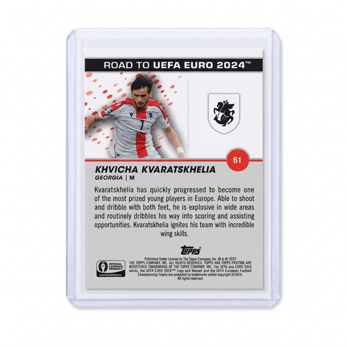 2023 Topps Prestine Road To Euro 2024 Khvicha Kvaratskhelia #61