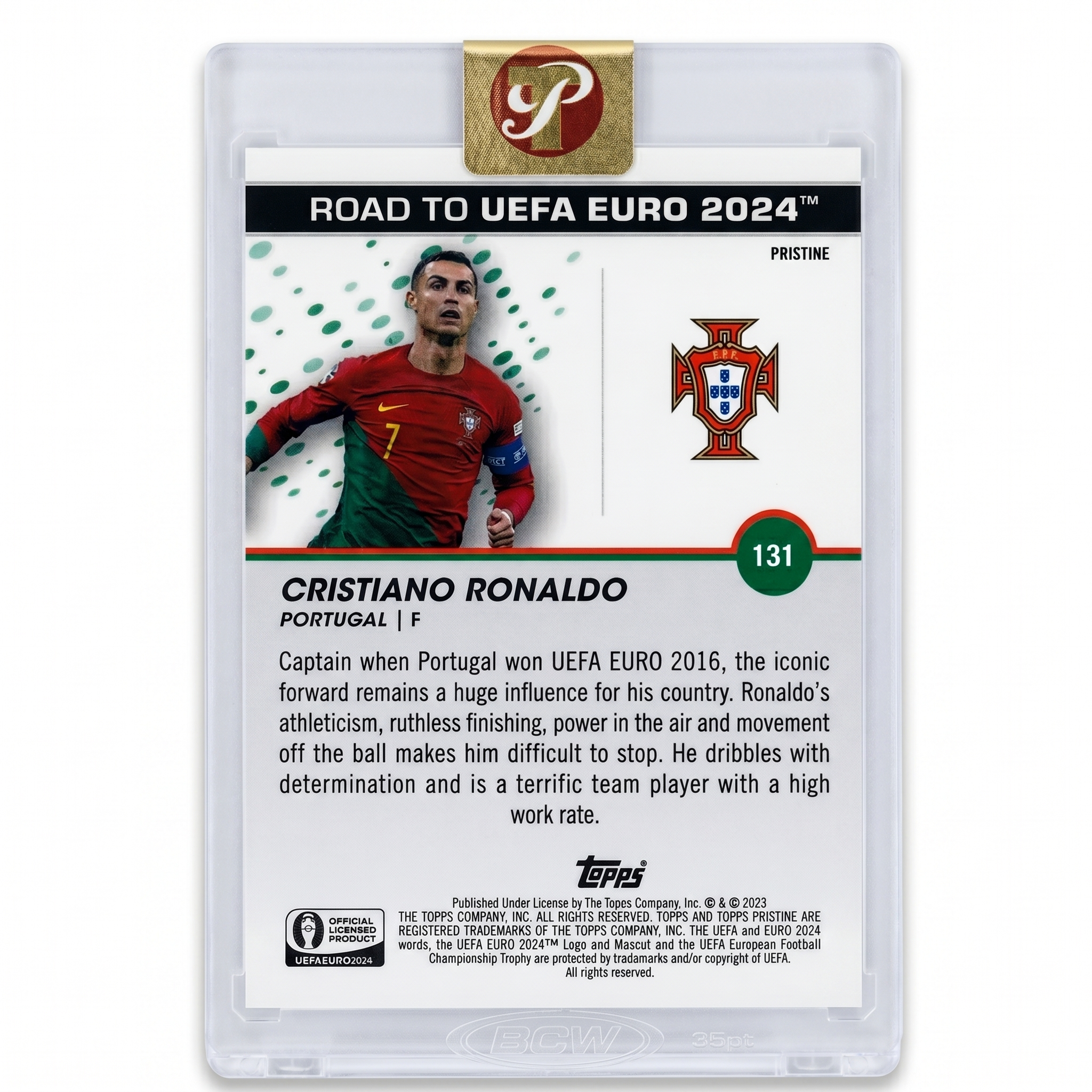 2023 Topps Road to UEFA EURO Cristiano Ronaldo Pristine #131