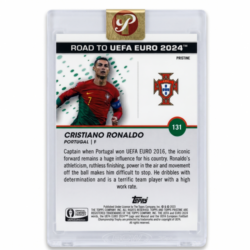 2023 Topps Road to UEFA EURO Cristiano Ronaldo Pristine #131