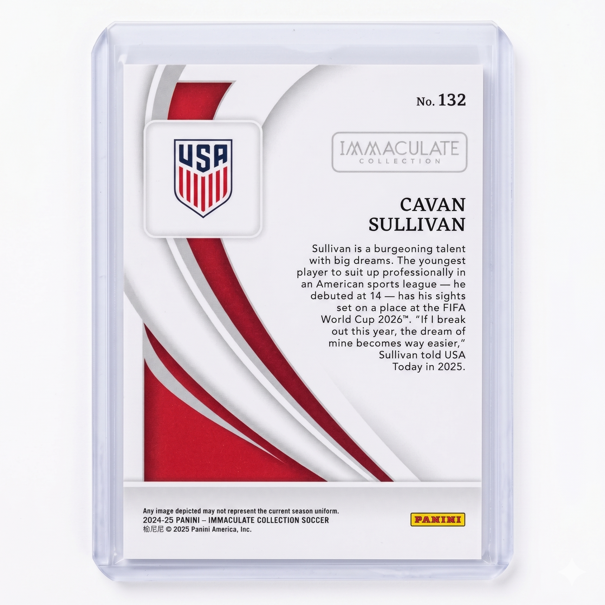 2024-25 Panini Immaculate Cavan Sullivan 49/70 RC#132