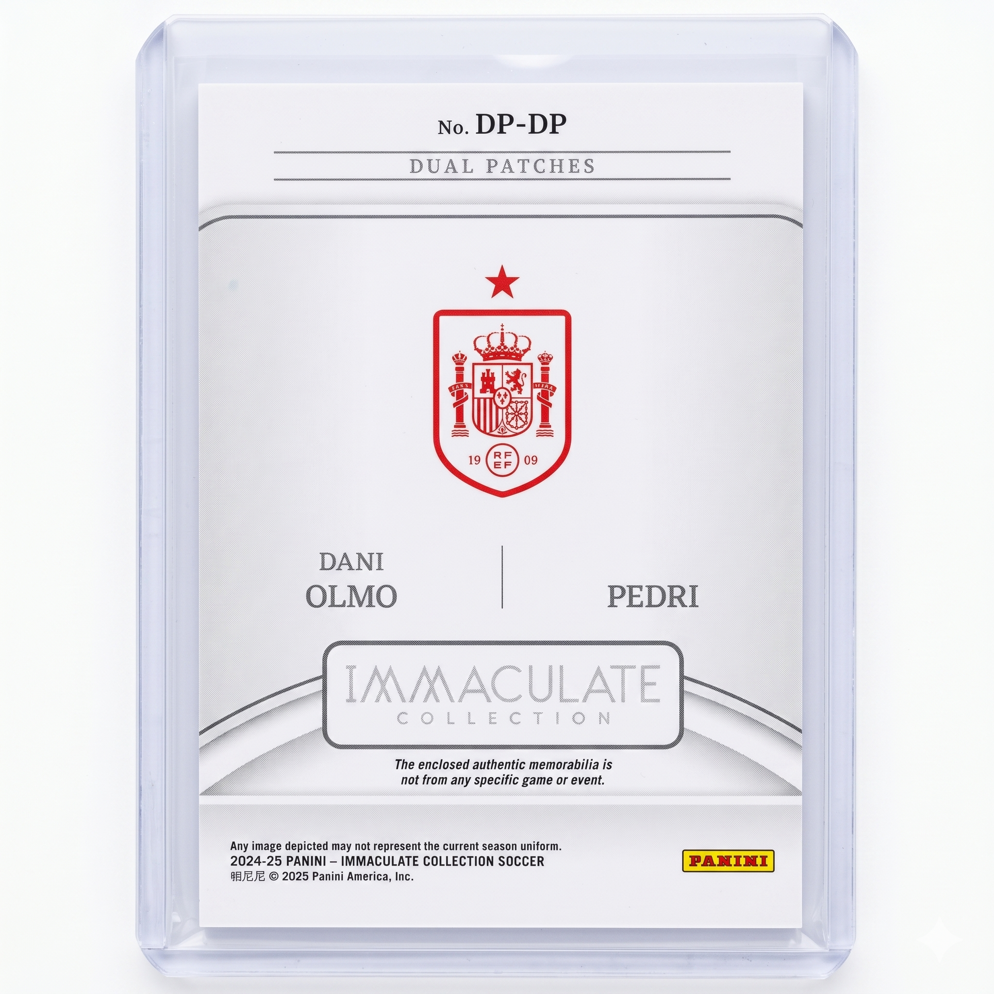2024-25 Panini Immaculate Dani Olmo & Pedri Dual Patch 08/10 #DP-DP