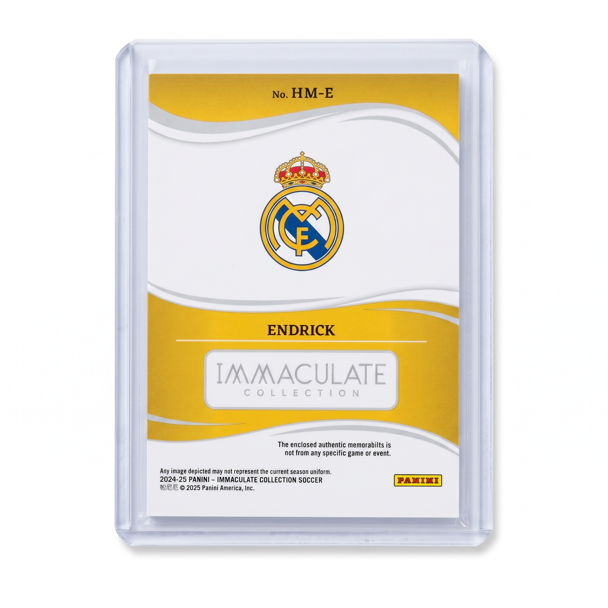 2024-25 Panini Immaculate Endrick Heralded Materials Patch 24/65 HM-E