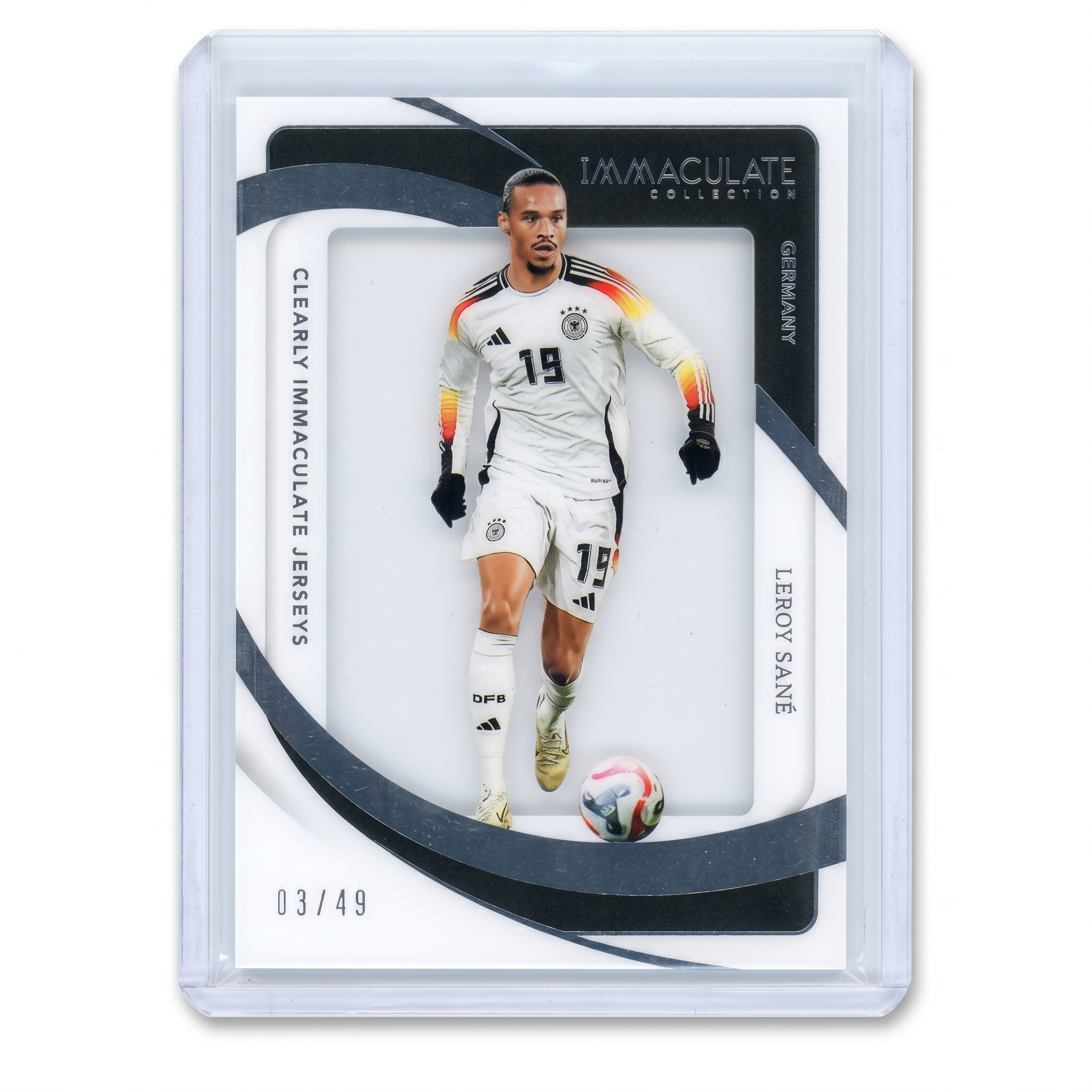 2024-25 Panini Immaculate Leroy Sane Clearly Immaculate Patch 03/49 CJ-LS