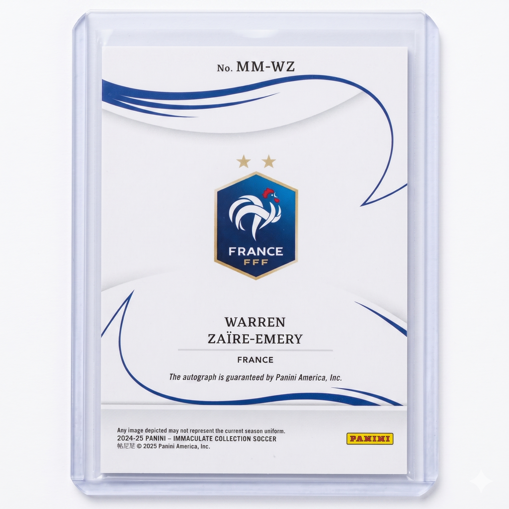 2024-25 Panini Immaculate Modern Marks Auto Silver WARREN ZAIRE-EMERY 14/25 #MM-WZ