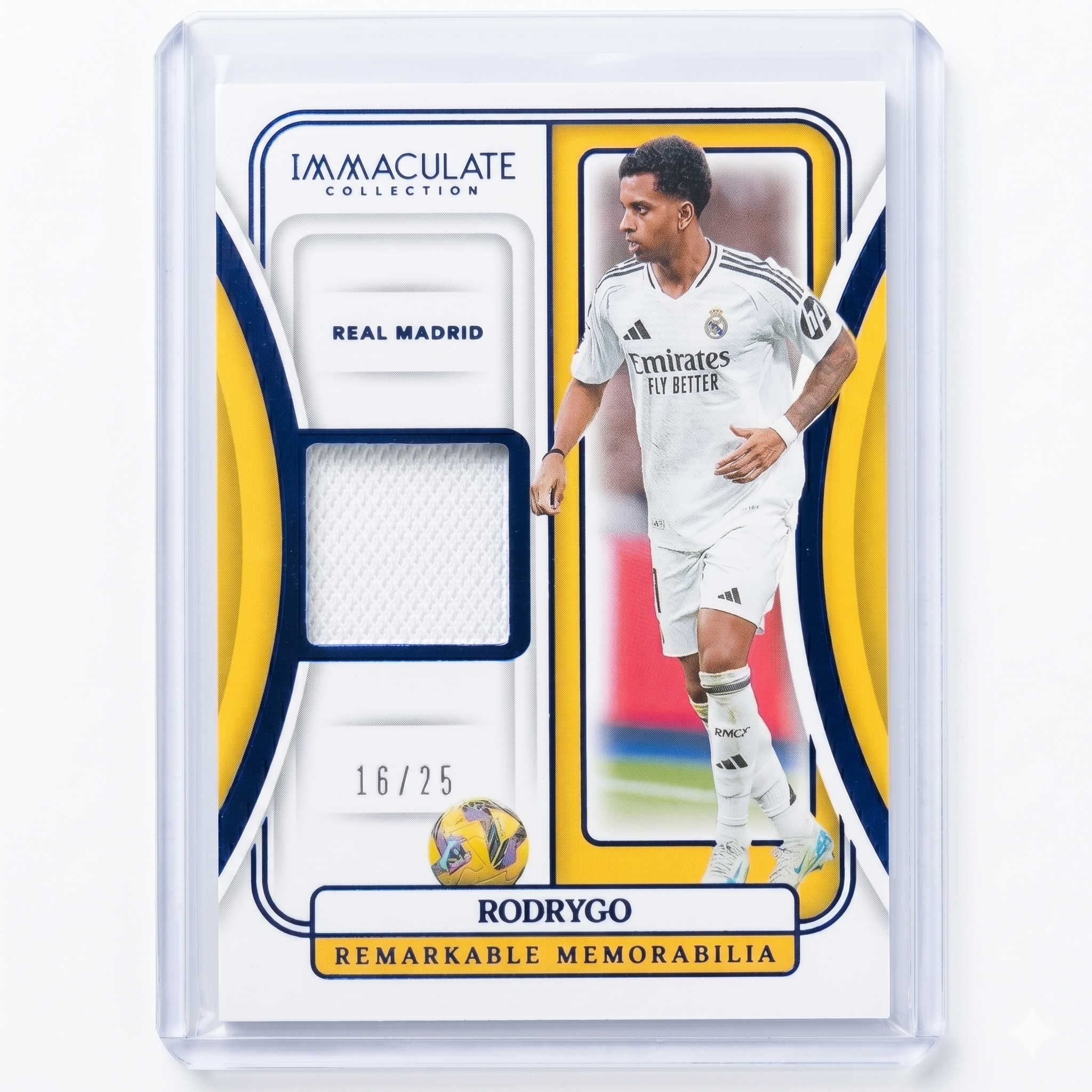 2024-25 Panini Immaculate Remarkable Memorabilia Rodrygo Sapphire 16/25 #RM-R