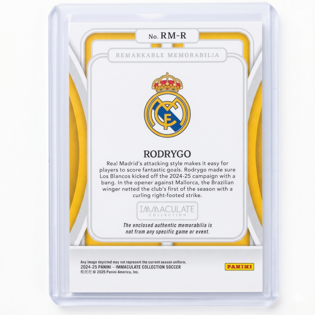 2024-25 Panini Immaculate Remarkable Memorabilia Rodrygo Sapphire 16/25 #RM-R