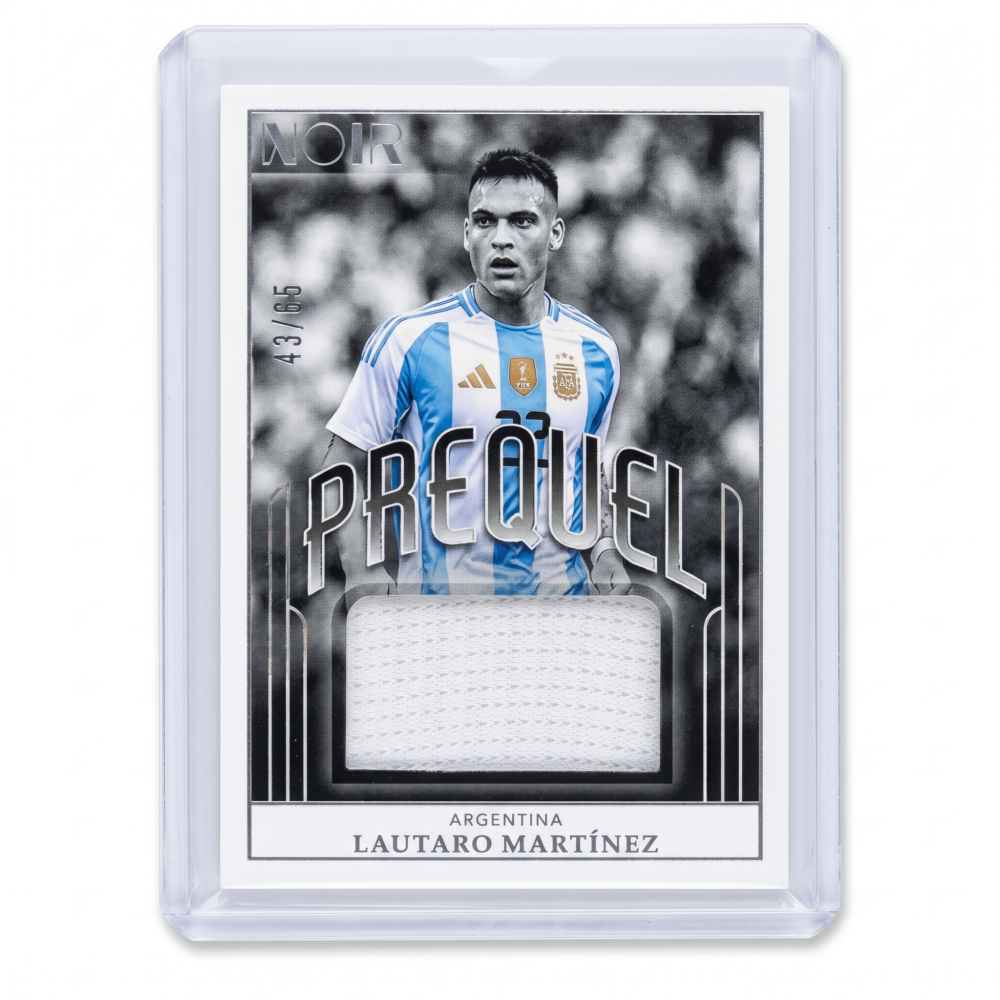 2024-25 Panini Noir Lautaro Martinez Prequel Patch Silver 43/65 Argentina