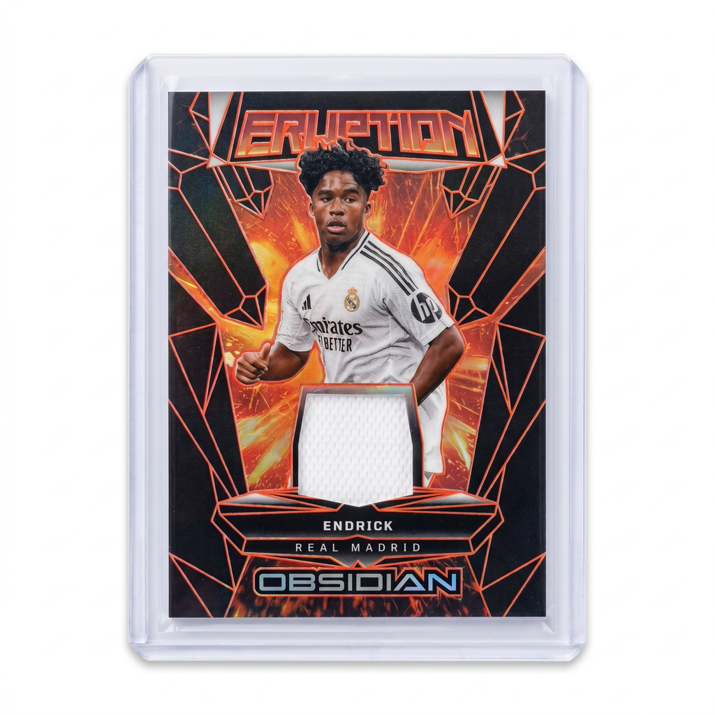 2024-25 Panini Obsidian Endrick Eruption Jersey Electric Etch Orange 36/99 ER-E