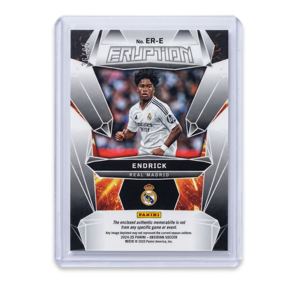 2024-25 Panini Obsidian Endrick Eruption Jersey Electric Etch Orange 36/99 ER-E