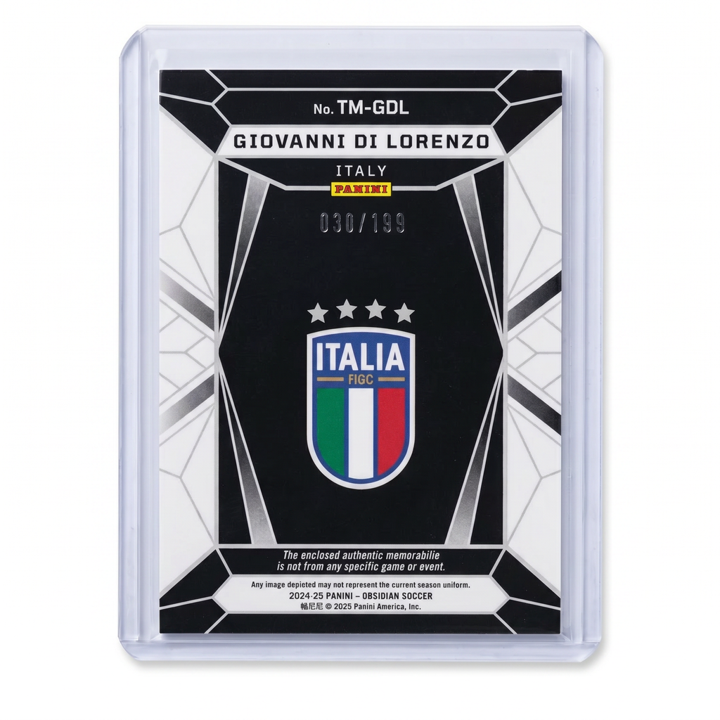 2024-25 Panini Obsidian Giovanni Di Lorenzo Trifecta Material 030/199 TM-GDL