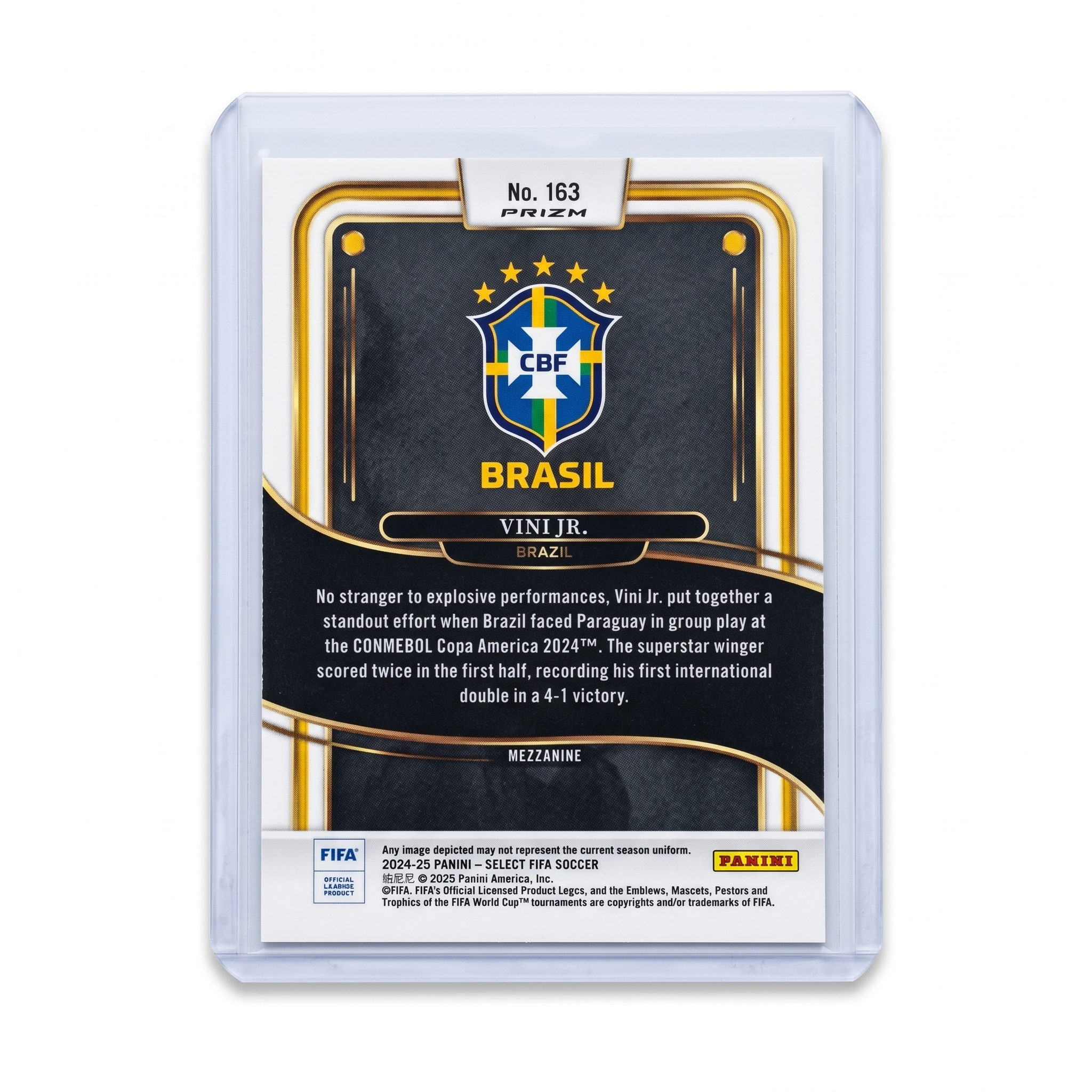 2024-25 Panini Select Fifa - Mezzanine Vinicius Junior Pandora Prizm #163