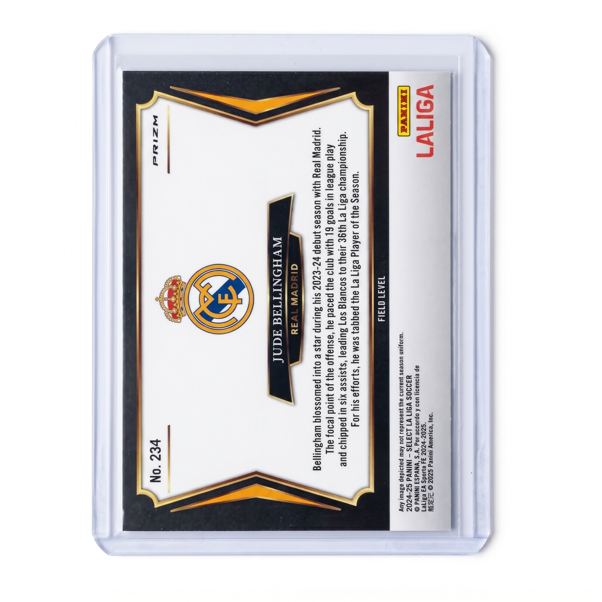 2024-25 Panini Select La Liga Field Level Jude Bellingham Red Prizm