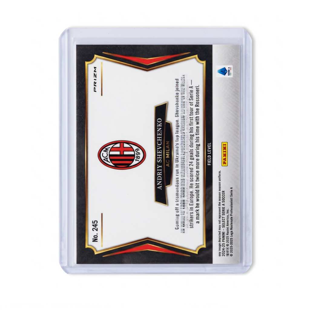 2024-25 Panini Select Serie A ANDRIY SHEVCHENKO Field Red Wave 19/38 SSP