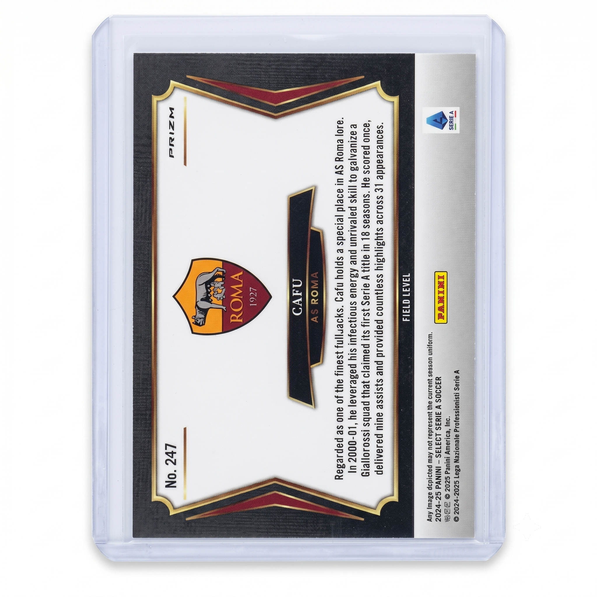 24-25 Panini Select Serie A Cafu Field Level Red Prizm #247