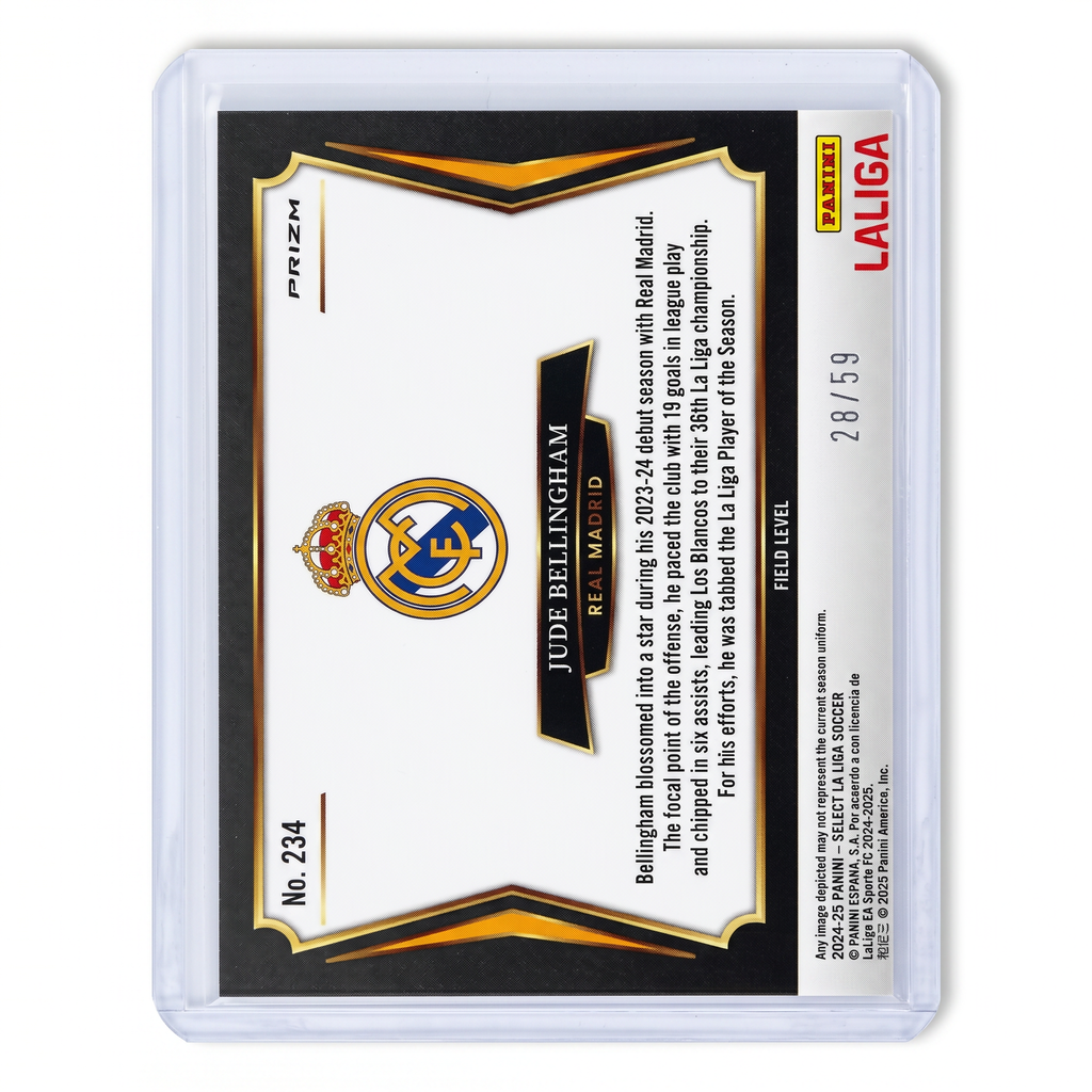 2024-25 Select La Liga Jude Bellingham #234 Field Level Bronze Checker 28/59