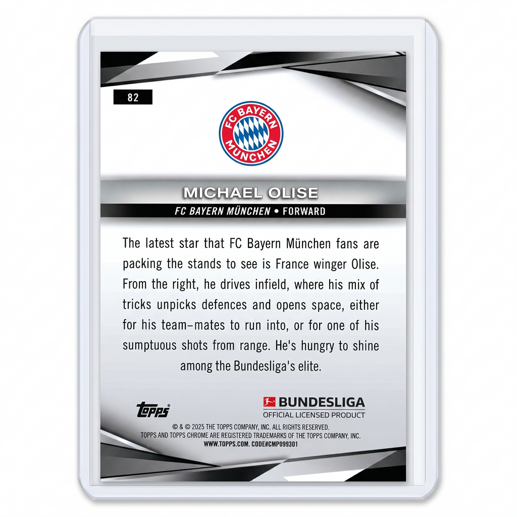 2024-25 Topps Chrome Bundesliga Michael Olise Blue Lava Parallel 144/150 #82