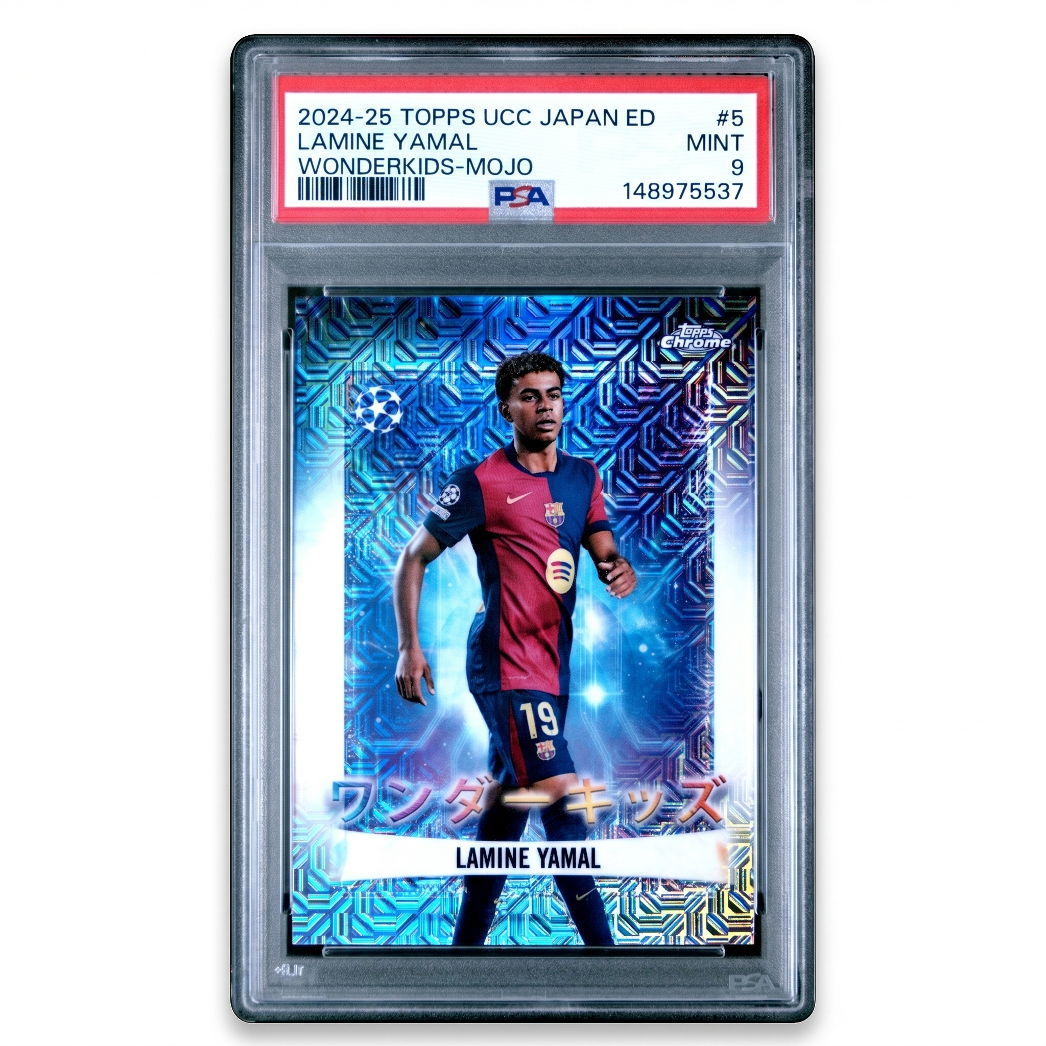 2024-25 Topps Chrome UCC Lamine Yamal JAPAN ED Wonderkids Mojo #5 - PSA 9