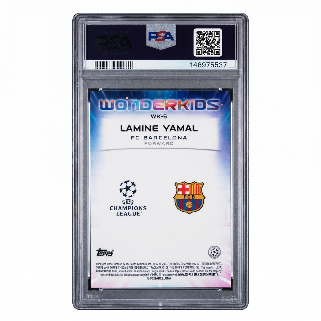 2024-25 Topps Chrome UCC Lamine Yamal JAPAN ED Wonderkids Mojo #5 - PSA 9