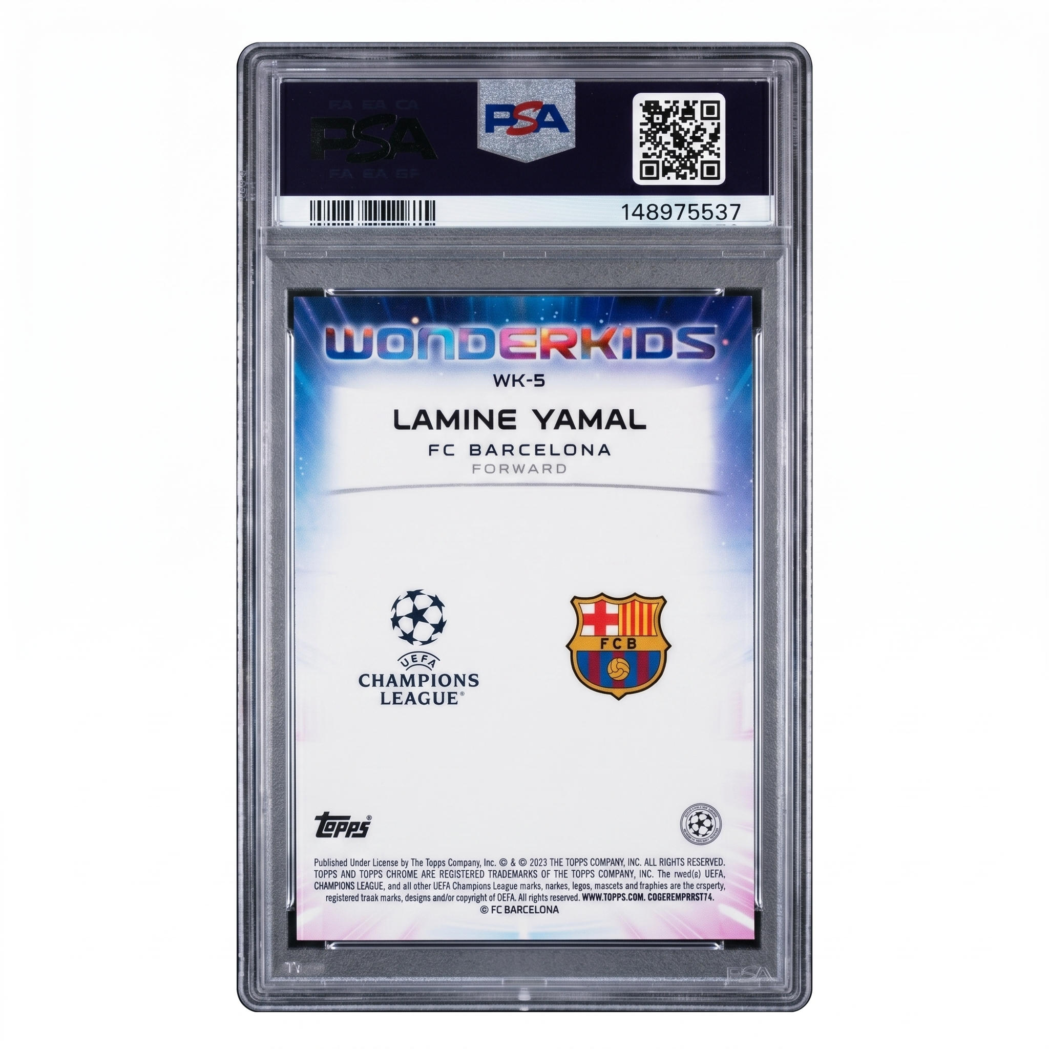 2024-25 Topps Chrome UCC Lamine Yamal JAPAN ED Wonderkids Mojo #5 - PSA 9