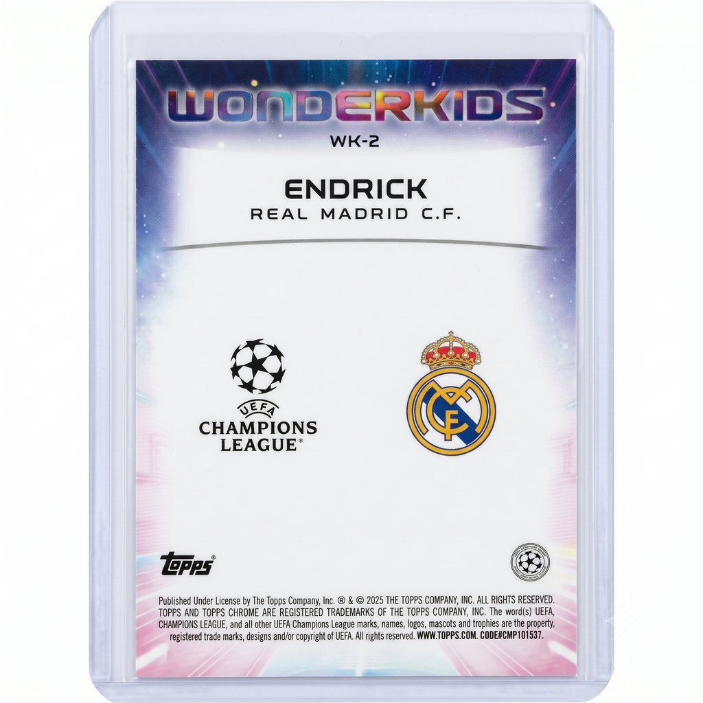 24-25 Topps Chrome UEFA Endrick RC Wonderkids #WK-2