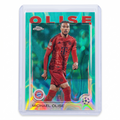 24-25 Topps Chrome UEFA Michael Olise Aqua Lava Refractor 002/199 #81