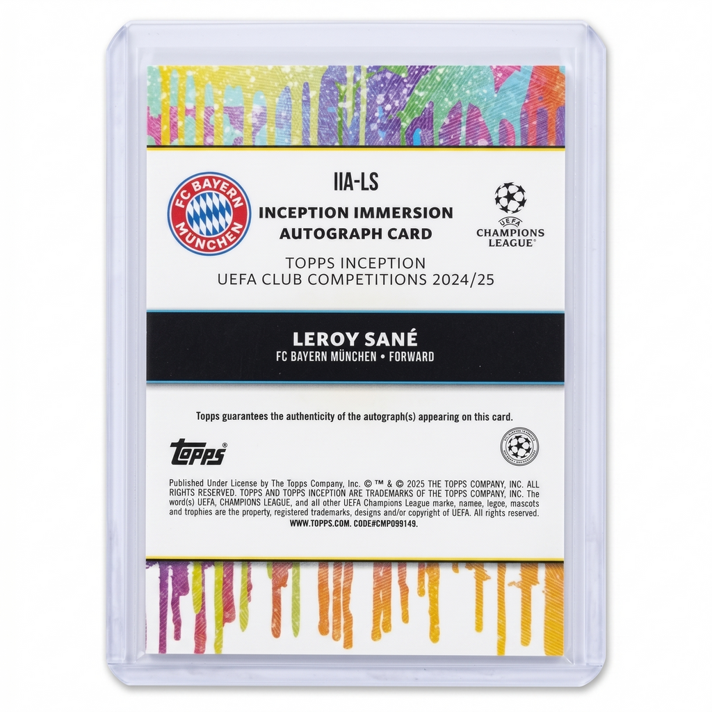 2024-25 Topps Inception Immersion Autograph Card LEROY SANÉ 64/100 #IIA-LS