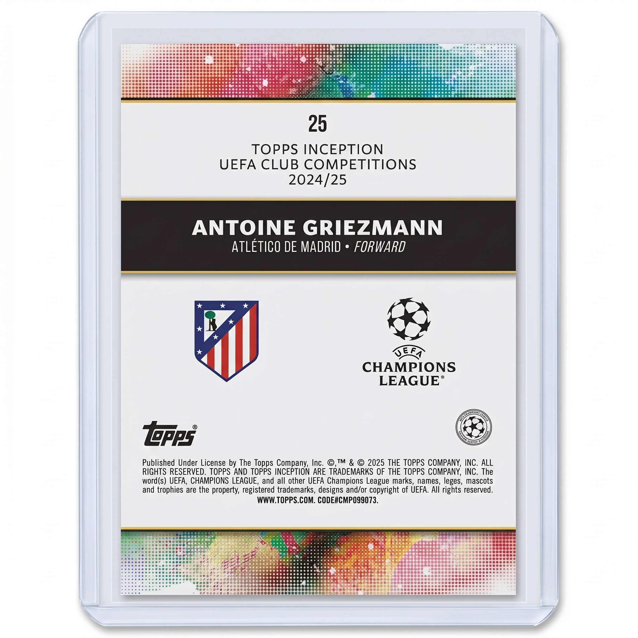2024-25 Topps Inception UCC  Antoine Griezmann Green Parallel 67/99 #25